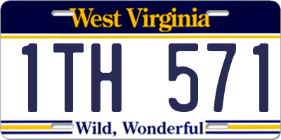 WV license plate 1TH571