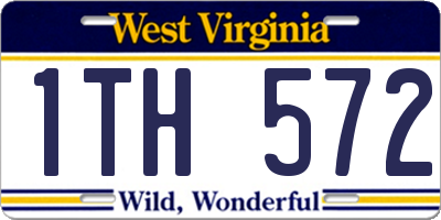 WV license plate 1TH572