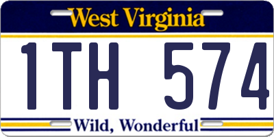WV license plate 1TH574