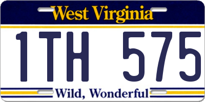 WV license plate 1TH575