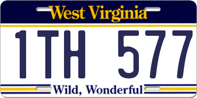 WV license plate 1TH577