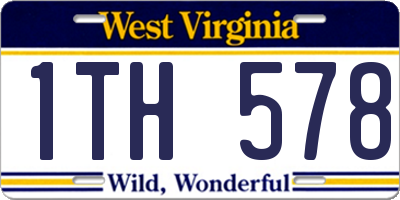 WV license plate 1TH578