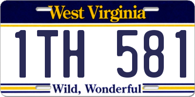 WV license plate 1TH581