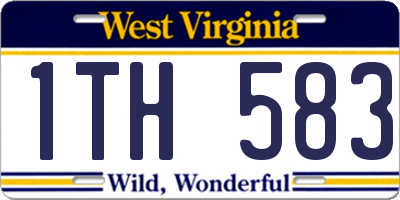 WV license plate 1TH583
