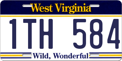 WV license plate 1TH584