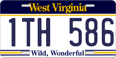 WV license plate 1TH586