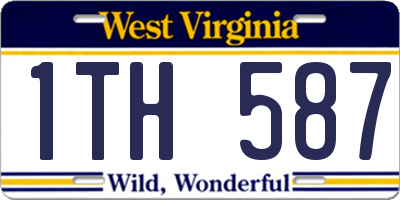 WV license plate 1TH587