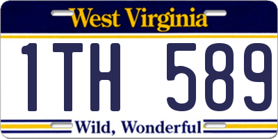WV license plate 1TH589