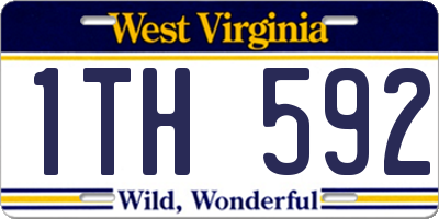 WV license plate 1TH592