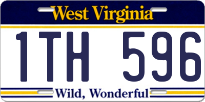 WV license plate 1TH596