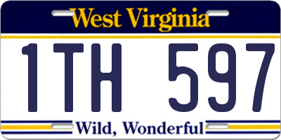 WV license plate 1TH597