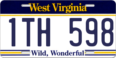 WV license plate 1TH598