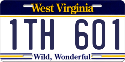 WV license plate 1TH601