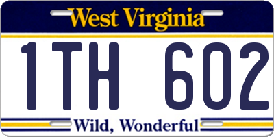 WV license plate 1TH602