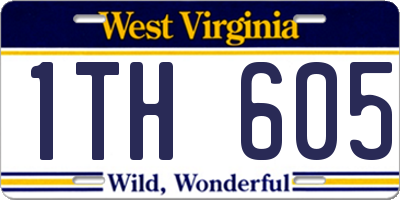 WV license plate 1TH605