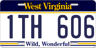 WV license plate 1TH606