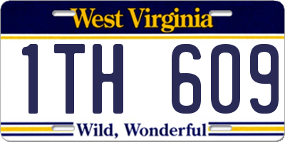 WV license plate 1TH609