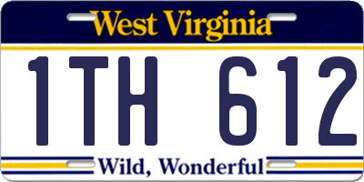WV license plate 1TH612