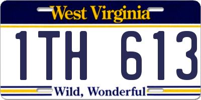 WV license plate 1TH613