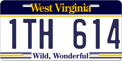 WV license plate 1TH614