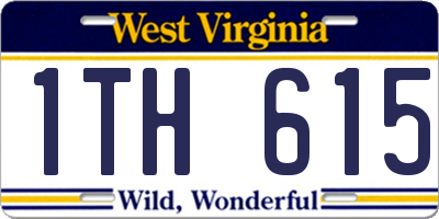 WV license plate 1TH615