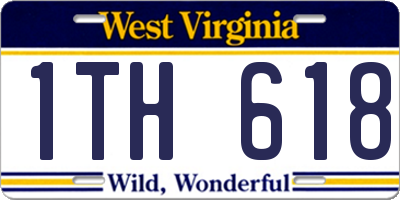 WV license plate 1TH618