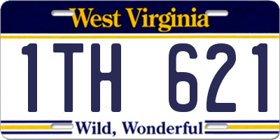 WV license plate 1TH621