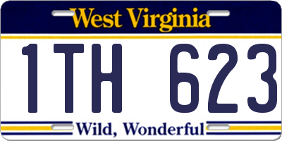 WV license plate 1TH623