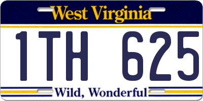 WV license plate 1TH625
