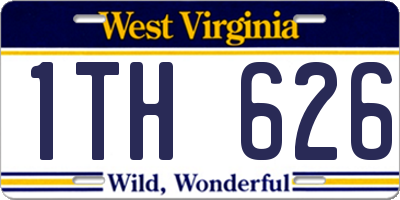 WV license plate 1TH626