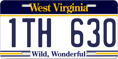 WV license plate 1TH630