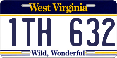 WV license plate 1TH632
