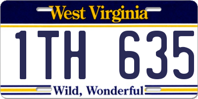 WV license plate 1TH635