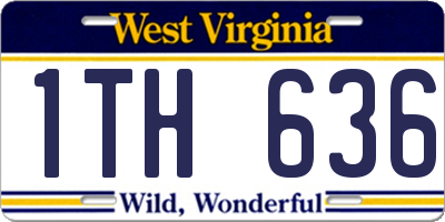 WV license plate 1TH636