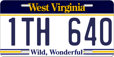 WV license plate 1TH640