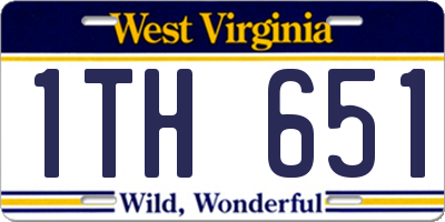 WV license plate 1TH651