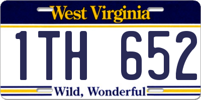 WV license plate 1TH652