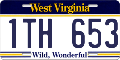 WV license plate 1TH653