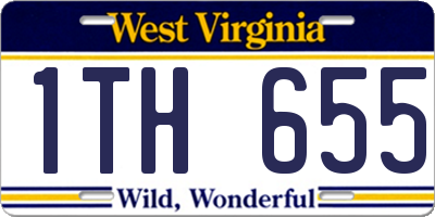 WV license plate 1TH655