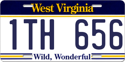 WV license plate 1TH656