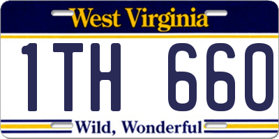 WV license plate 1TH660