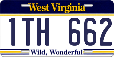 WV license plate 1TH662