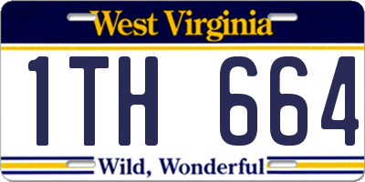 WV license plate 1TH664