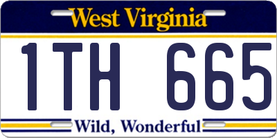 WV license plate 1TH665