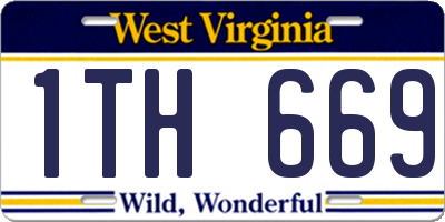 WV license plate 1TH669