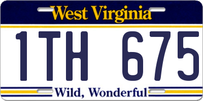 WV license plate 1TH675