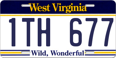 WV license plate 1TH677