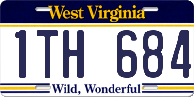 WV license plate 1TH684