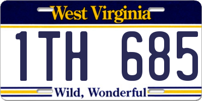 WV license plate 1TH685