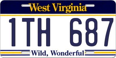 WV license plate 1TH687